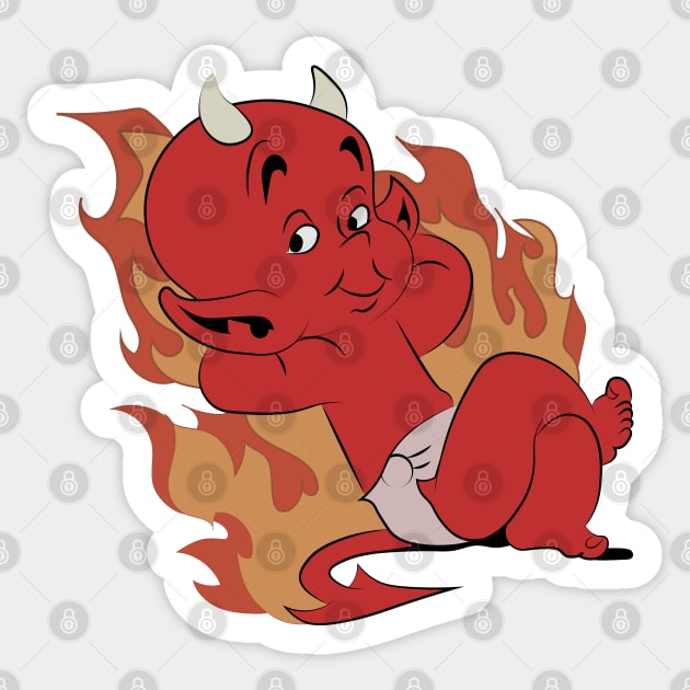 Hot Stuff The Little Devil Sticker by ShayliKipnis